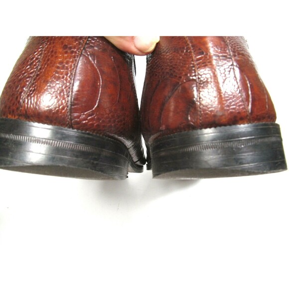 Florsheim Brown Reptile Print Leather Cap Toe Oxfords Mens Size US 12 D - Picture 5 of 11